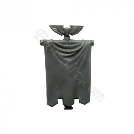 Banner with winged skull