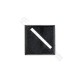 Socle carré 20mm diagonale vide